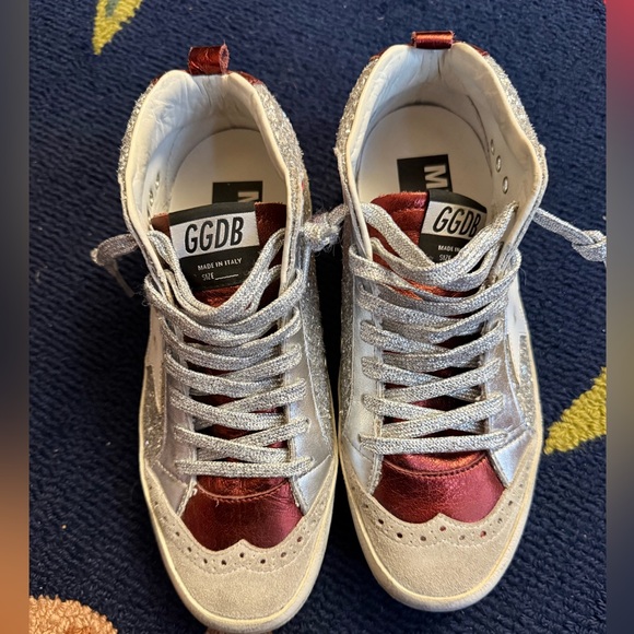 Golden Goose Midstar Silver and Pink Glitter Sparkle - Picture 3 of 7